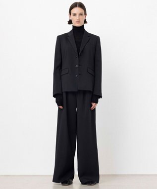 NAVE 【ReNAVE・洗える/UVカット】スパンポリエステル ジャケット ブラック系