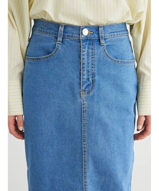 Green Parks ＧＵＭストレッチタイトデニムスカート Light Blue