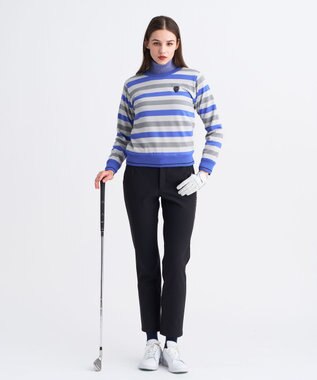 23区GOLF 【WOMEN】リバーシブルニット 防風裏地 2WAY ライラック系1
