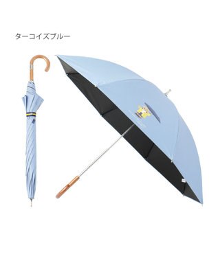 MOONBAT 【軽量】POLO RALPH LAUREN 晴雨兼用日傘 長傘 レインベア／一級遮光 遮熱 UV ターコイズブルー