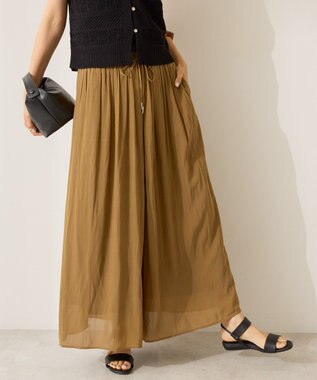 AMERICAN HOLIC 【選べる丈】接触冷感シフォンスカーチョ Camel