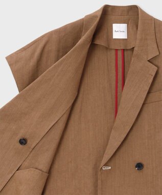 Paul Smith レーヨンリネン フレンチスリーブ ジャケット キャメル