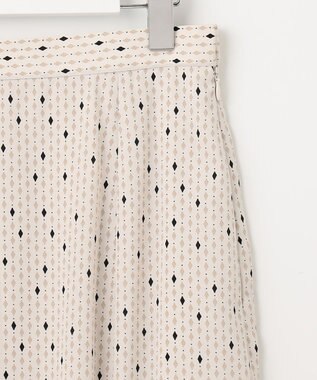 23区 L 【洗える】バックサテンアムンゼンレユールダイヤプリント スカート ベージュ系