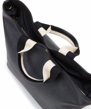 TOPKAPI 【Breath TOPKAPI】SCOTCH GRAIN スコッチグレイン プレーン 2トーンテープ ハンドル トートバッグ L ブラック