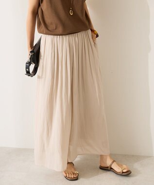 AMERICAN HOLIC 【選べる丈】接触冷感シフォンスカーチョ Light Beige