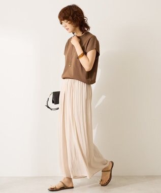 AMERICAN HOLIC 【選べる丈】接触冷感シフォンスカーチョ Light Beige