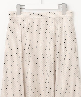 23区 L 【洗える】バックサテンアムンゼンレユールダイヤプリント スカート ベージュ系