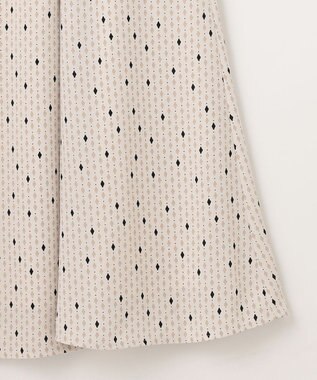 23区 L 【洗える】バックサテンアムンゼンレユールダイヤプリント スカート ベージュ系