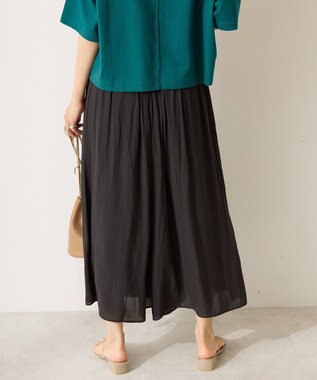 AMERICAN HOLIC 【選べる丈】接触冷感シフォンスカーチョ Black