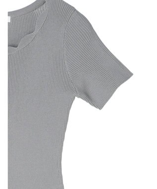 Green Parks リブニットワンピース Gray