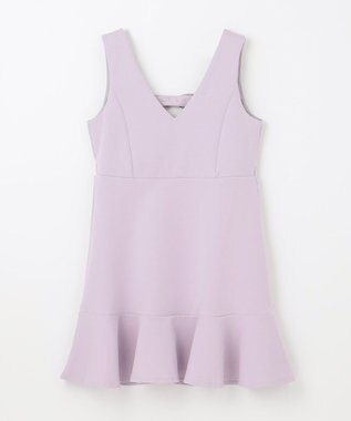 組曲 KIDS 【150-160㎝】ダンボールニット ジャンスカ ライラック系