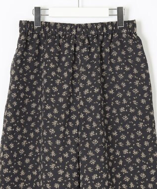 J.PRESS LADIES 【洗える】楊柳フラワープリント キュロット パンツ グレー系5