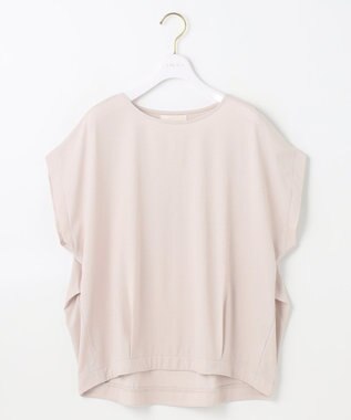 ANY SIS 【接触冷感・UVカット・洗える】ハイストレッチスムースフレンチスリーブ カットソー アイボリーベージュ