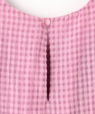 組曲 KIDS 【110-140㎝】ギンガムサッカー ワンピース ラズベリー