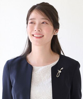  ドロップパール調 ブローチ