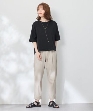 ANY L 【接触冷感/ウエストゴム/ストレッチ】クールタッチタックパンツ グレー