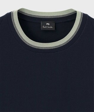 Paul Smith コントラストトリム ノースリーブニット ネイビー