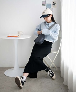 WEGO カラーハーフムーンショルダー グレー