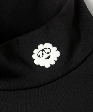 PW CIRCULUS 【吸水速乾 / UV遮蔽率99.9% UVカット / ストレッチ】【WOMEN】アニマルグラフィックロングスリーブモックT ゴルフウェア レディース ブラック系