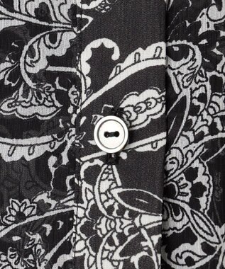 23区 【一部店舗限定/速乾性/洗える】モノトーンプリント ワンピース ペイズリーモチーフ