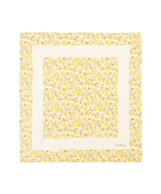 MOONBAT フルラ (FURLA) コットンプチスカーフ 50cm×50cm ライトイエロー