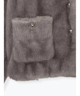 Te chichi グラデーションファーノーカラージャケット《2025winter catalog item》 グレー