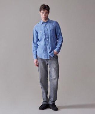 J.PRESS MEN インディゴストレッチデニム パンツ グレー系