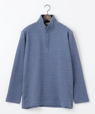 JOSEPH ABBOUD 【キングサイズ・オーガニックコットン】ビンテージインレー　ハイネックプルオーバー ブルー系