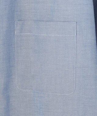 J.PRESS MEN 【AaronChang】【UNISEX】コットンダンガリー オープンカラーシャツ / Baggy-Fit ブルー系