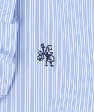 組曲 コンパクトシャーティング フリルブラウス スカイブルー系1