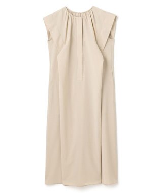 BEIGE， 【洗える/接触冷感/速乾/UVケア対応】BATEAU / フレンチスリーブAラインタックワンピース Beige