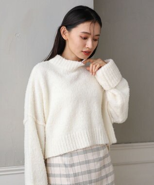 Green Parks ・Ｐｅｔｉｔ　Ｆｌｅｕｒ　ブークレワイドニット Off White