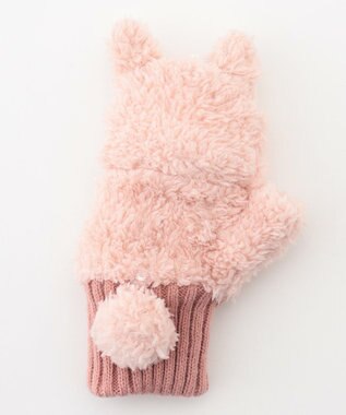ANY KIDS アニマル2WAY手袋 ピンク（ウサギ）