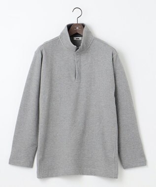 JOSEPH ABBOUD 【キングサイズ・オーガニックコットン】ビンテージインレー　ハイネックプルオーバー ライトグレー系