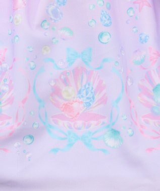 ANY KIDS 【UVカット】フリルワンピース水着 レインボー×マリン