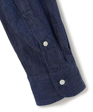 J.PRESS MEN デニムルックツイル ボタンダウンシャツ ブルー系