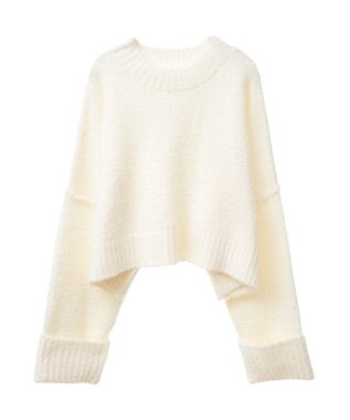 Green Parks ・Ｐｅｔｉｔ　Ｆｌｅｕｒ　ブークレワイドニット Off White