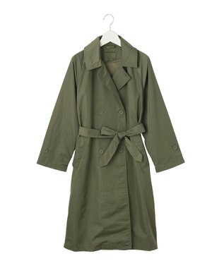 MOONBAT 【撥水】LIGNAGGIO ベルト付トレンチコート カーキー