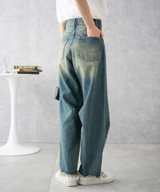 WEGO ヴィンテージウォッシュカーブデニムパンツ デニム