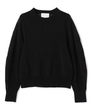 BEIGE， ARSENOPY / コットンドライタッチクルーネックニット Black