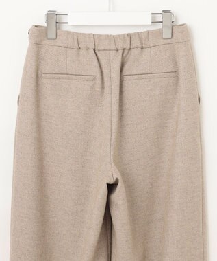 J.PRESS LADIES クラシカル ヘリンボーン セミワイド パンツ ベージュ系