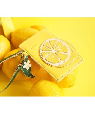 genten フルーツマーケット はみ出しパスケース「レモン」