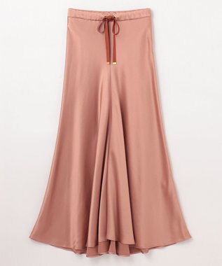 GRACE CONTINENTAL サテンバイアスロングスカート オレンジ