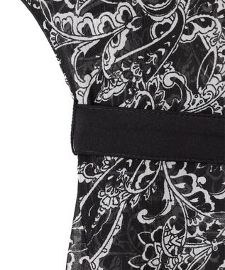 23区 L 【一部店舗限定/速乾性/洗える】モノトーンプリント ワンピース ペイズリーモチーフ