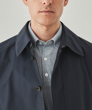 GOTAIRIKU 【防水/軽量/シワになりにくい】ラスタードビーメモリーラミネーションコート_ ステンカラー(24年モデル) ネイビー系8