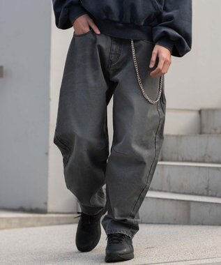 WEGO チェーン付きバルーンパンツ スミクロ