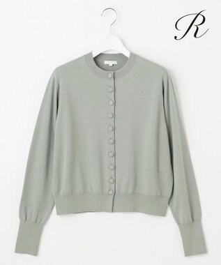 【R(アール)】ファインウール ニットカーディガン