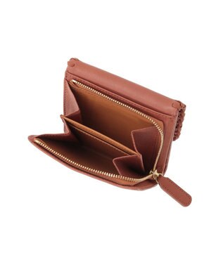 genten ウールシープソフト 二つ折り財布 チャ