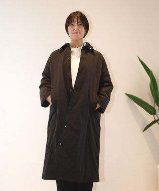 J.PRESS YORK STREET 【WOMEN】パデットリップストップ ステンカラーコート