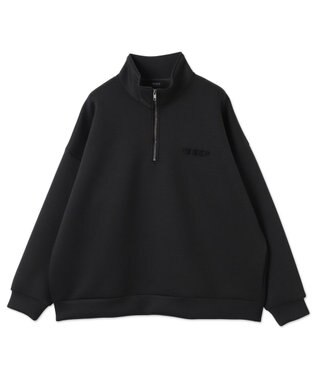 WEGO KEEPWARM　BIGハーフZIPプルオーバー ブラック中濃色
